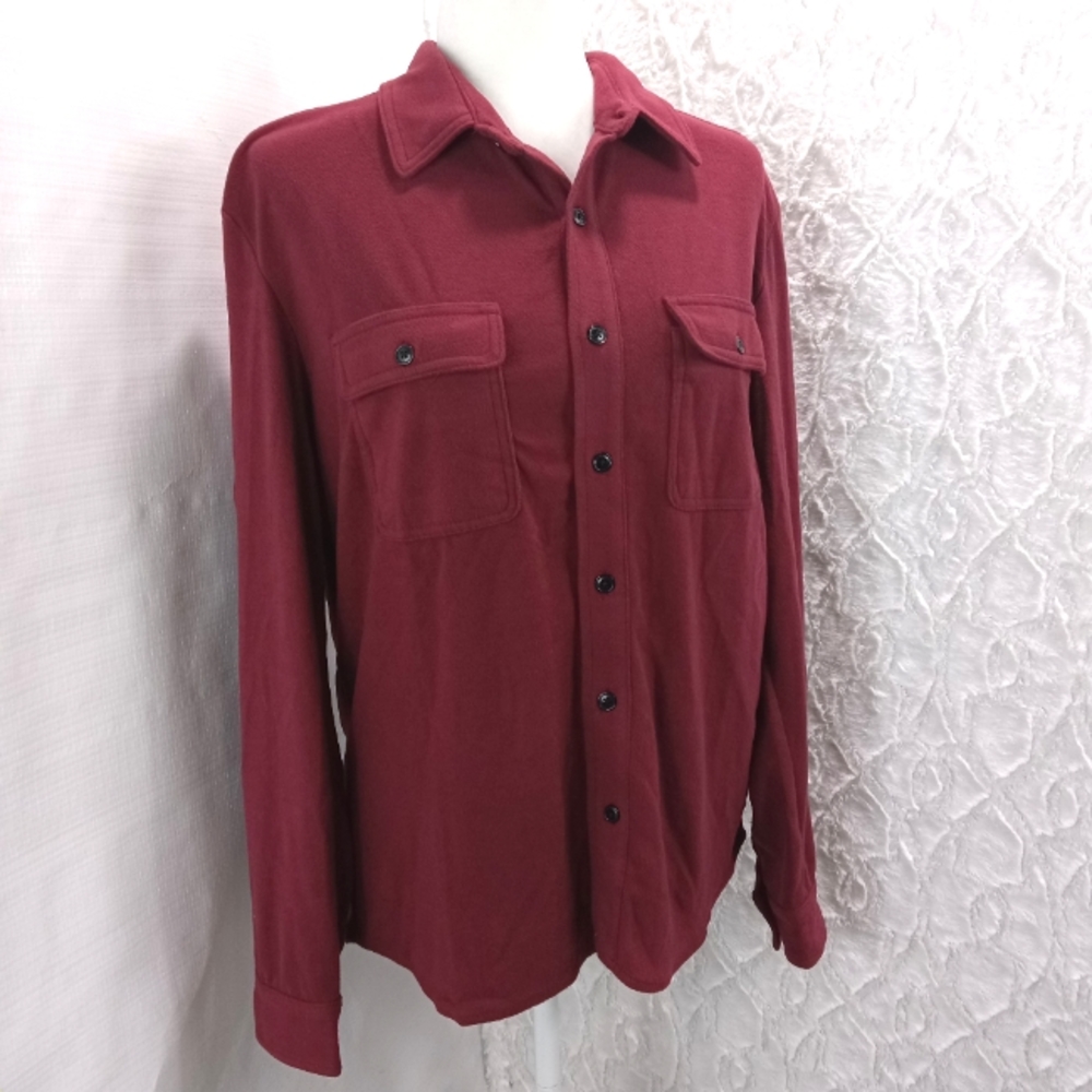 For The Republic Mens Fleece Shirt NWT Malbec Red Size SP NWT